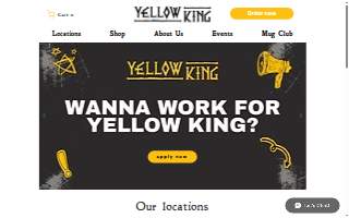 Yellow King Brews website