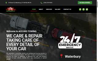 Accord Towing Company of Waterbury website