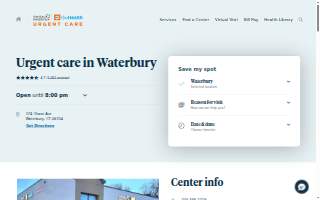 Hartford HealthCare-GoHealth Urgent Care website