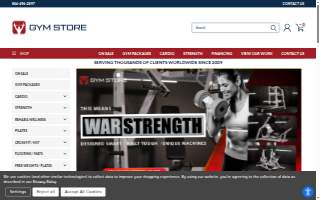 Gym Store Fitness Supply website