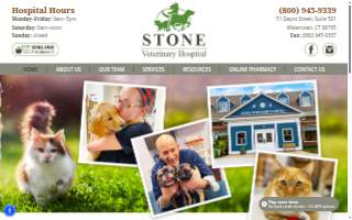 Stone Veterinary Hospital website