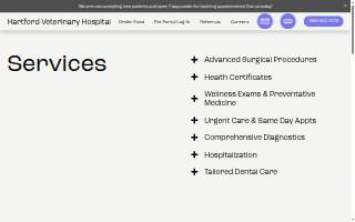 Hartford Veterinary Hospital of West Hartford website