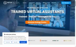 REVA Global Virtual Assistants website