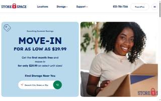 Store Space Self Storage website
