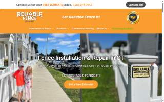 Reliable Fence CT of Shelton website