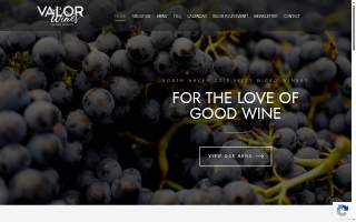 Valor Wines website
