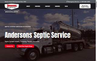 Andersons Septic Service website