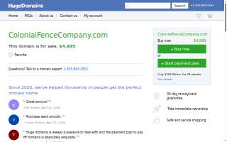 Colonial Fence Company website