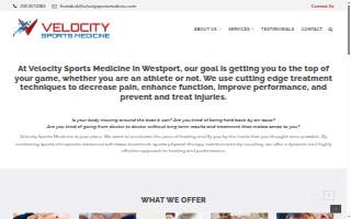 Velocity Sports Medicine website