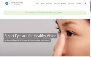 Westport Eyecare Associates website