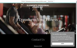 Elements Personal Training and Fitness - Gym website