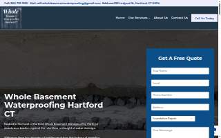 Whole Basement Waterproofing Hartford CT website