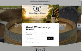 Quiet Corner Winery website