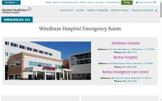 Windham Hospital Emergency Room website
