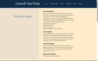 Carroll Tax Firm website