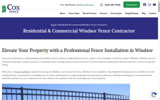 Cox Fence of Windsor website
