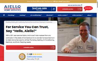 Aiello Home Services- Plumbing, Heating, AC, Electrical & Drain Cleaning website