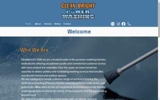 Clean Bright Powerwashing website