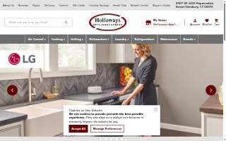 Holloways Appliance Center website