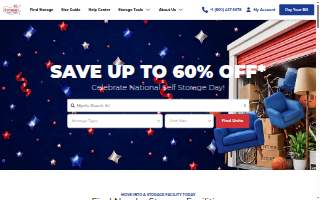 Storage Rentals of America website