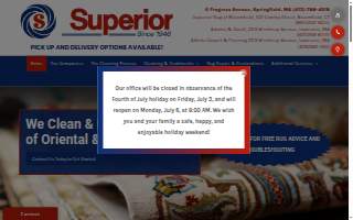 Superior Rug Cleaning Co of Windsor Locks website