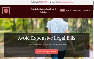 Nadia Bhatti, Barrister & Solicitor website