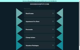 The Good Dog Spot website
