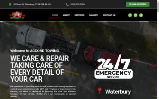 Accord Towing Company of Wolcott website