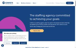 Coworx Staffing Services website