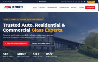 Plymouth Glass & Mirror, Inc. of Wolcott website
