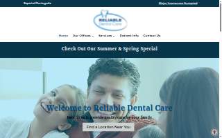 Reliable Dental Care website