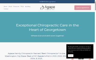 Agape Family Chiropractic website