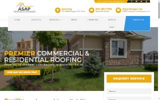 ASAP Roofing & Exteriors website
