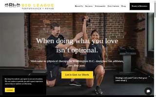Big League Performance and Rehab website