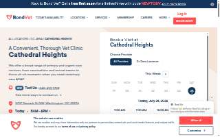 Bond Vet - Cathedral Heights website