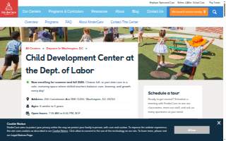 Child Development Center at the Dept. of Labor website