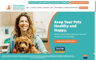 Clarendon Animal Care of Washington website