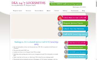 D&A 24/7 Locksmiths - Washington, DC website