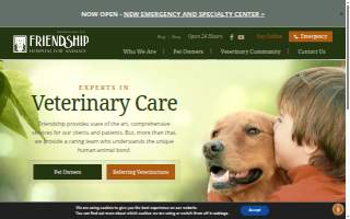 Friendship Hospital for Animals - Emergency and Specialty Center website