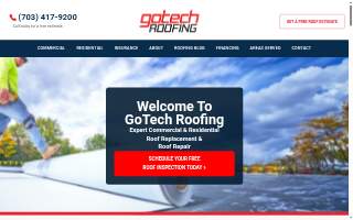 GoTech Roofing of Washington website
