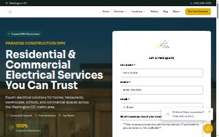 Paradise Construction LLC website