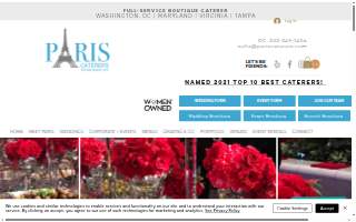 Paris Caterers website