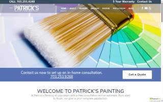 Patrick's Painting & Home Improvement website