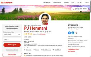 PJ Hemnani - State Farm Insurance Agent website