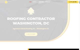 Signature Metal Roofing DC website