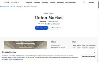 Warby Parker Union Market website