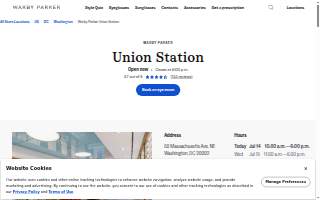 Warby Parker Union Station website
