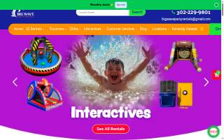 Big Wave Party Rentals website