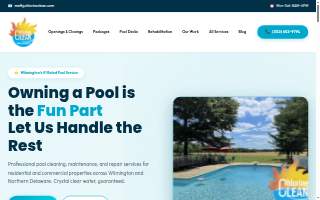 Chlorine Clean Pool Services website