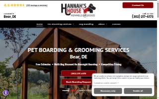 Hannah's House Kennels-Dogs website